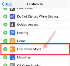 how to turn on low power mode
